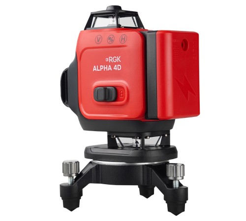Комплект лазерного уровня RGK ALPHA 4D и рулетка AMO R303