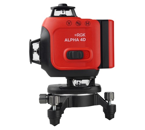Комплект лазерного уровня RGK ALPHA 4D и рулетка AMO R303