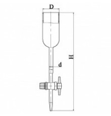 Колонка хроматографическая с краном тефлоновым (эскиз 2-1023-01)