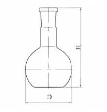 Колба плоскодонная П-1-2000-29/32 со шлифом
