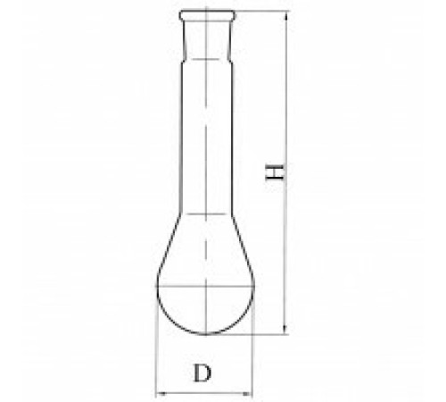 Колба Къельдаля со шлифом 1-250-19/26