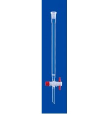 Хроматографическая колонка Lenz 300 мм, 23 мл, NS14/23, с фриттой, PTFE кран, стекло