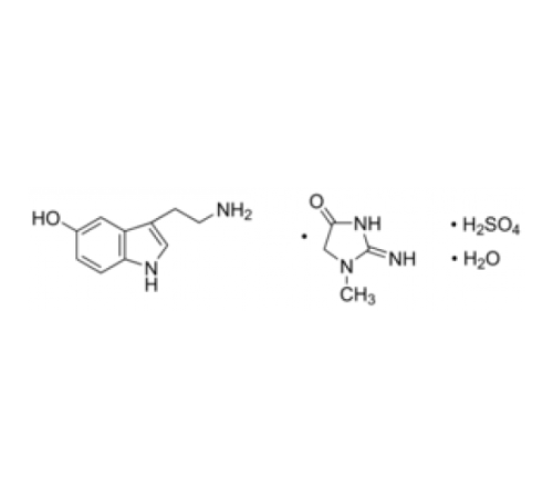 Серотонин креатинин сульфат моногидрат, 99%, Acros Organics, 5г